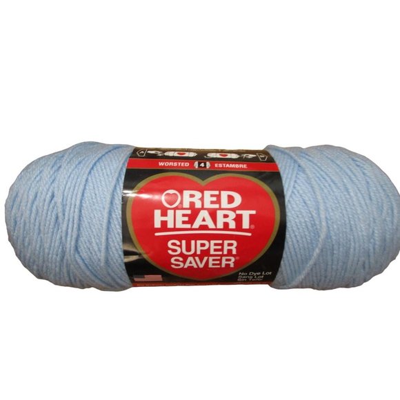 Red Heart Worsted Light Blue Super Saver Yarn One Skein New - Picture 1 of 5